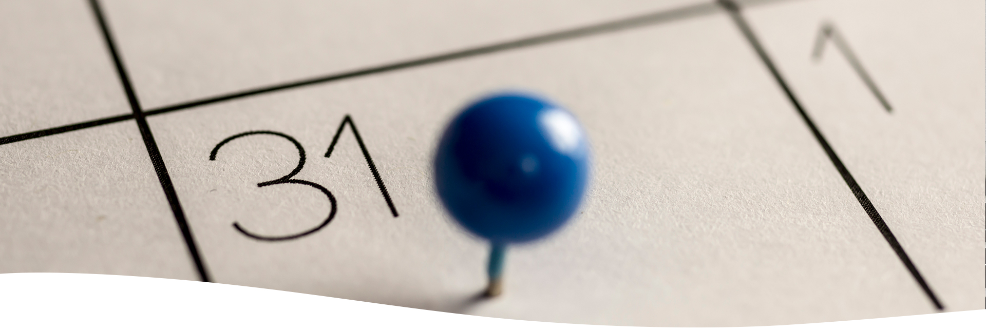 Tachuela azul en el día 31 del mes.